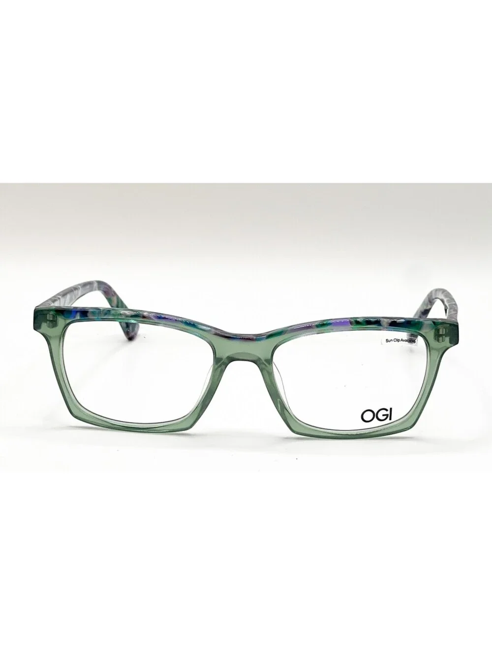 Ogi 9244 2216 Green Blue Marble Full Rim Authentic Eyeglass Frames 51-17-140